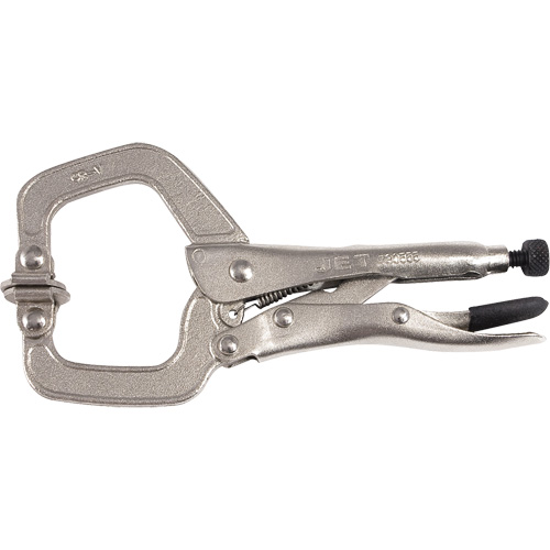 Super Heavy-Duty Locking C-Clamp with Swivel Pad, 6" (152 mm) Capacity Equipex