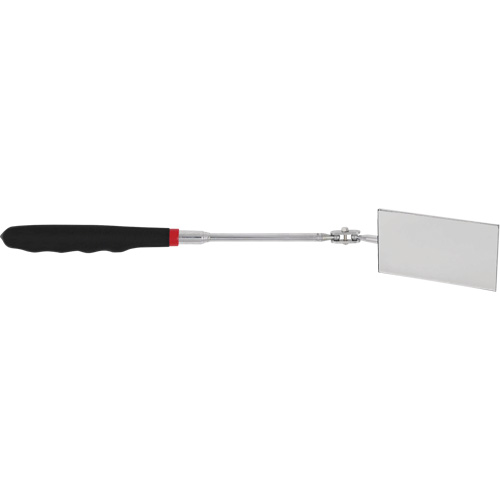 Large Face Telescopic Mirror, 2-1/8" H x 3-3/8" W, Rectangular, 11" - 15-1/2" Handle Equipex