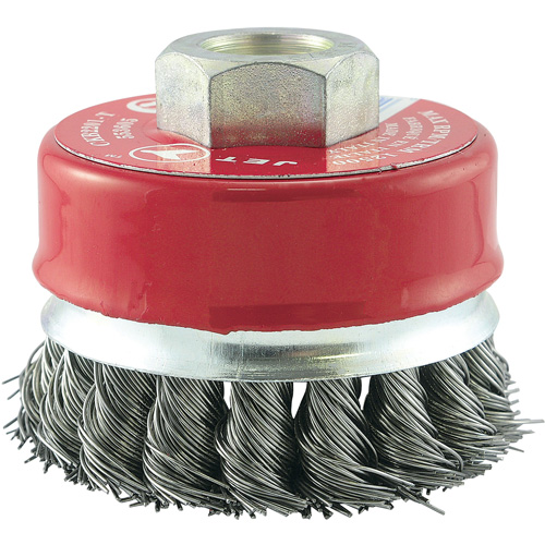 CKB2201T Brosse boisseau &agrave; fil nou&eacute;, 2-3/4" dia. x 5/8"-11 arbre Equipex