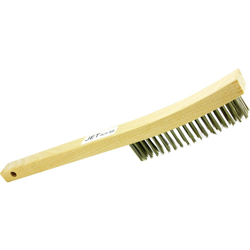 Brosse m&eacute;tallique &agrave; poils longs &agrave; quatre rang&eacute;es et manche long 4LHSS, Acier inoxydable, 4 x 19 rangs de fils, Longueur 13-3/4" Equipex
