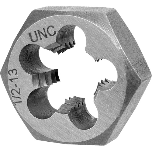 Fraise hexagonale SAE, dia. 1", Filet de 3/8"-16 NC, Acier alli&eacute; Equipex