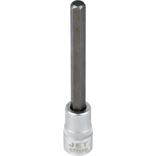 Bit Socket, Hex, 1/4" x 4" L, 3/8" Drive Equipex