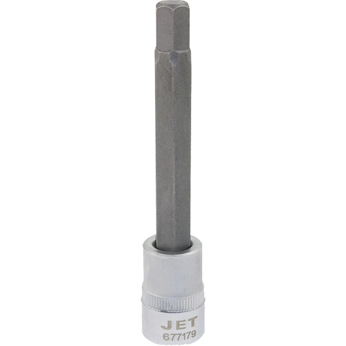 Douille &agrave; embout, Hexagonale, 10 mm x 4" lo, Prise 3/8" Equipex