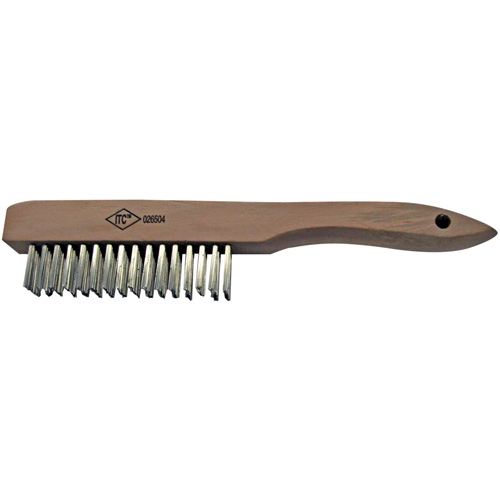 Scratch Brush, Stainless Steel, 4 x 16 Wire Rows Equipex