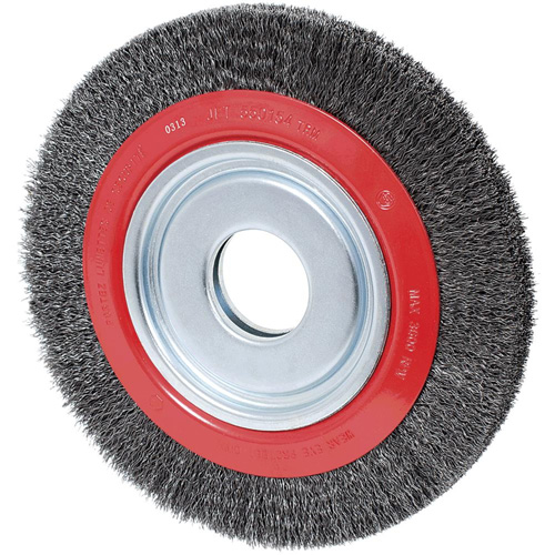Disque &agrave; fils cr&ecirc;p&eacute;s, 8" dia., Fils 0,014", Arbre 1/2"/2"/5/8" Equipex