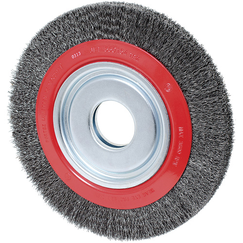 Crimped Wire Wheel, 10" Dia., 0.014" Fill, 2" Arbor Equipex