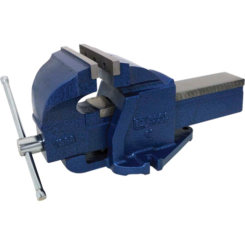 Cast Ductile Iron Bench Vise, 6" Jaw Width, 3-3/4" Throat Depth Equipex