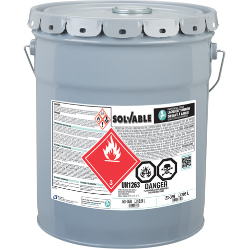 Professional Grade Lacquer Thinner, Pail, 18.9 L Equipex
