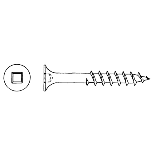 Deck Screws, #8 x 1-1/4" L, Green Equipex