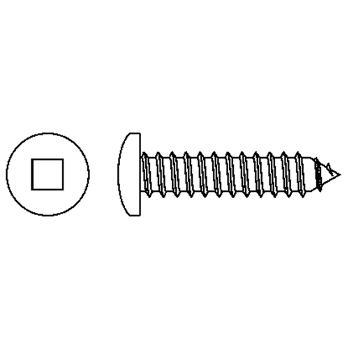 Tapping Pan Head Screws, #10 x 1-1/2" L, Zinc Plated Equipex