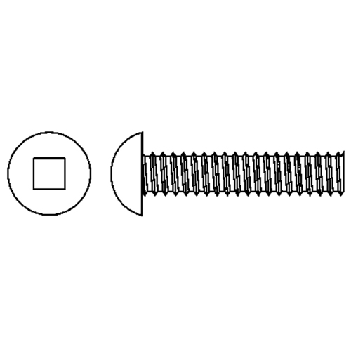 Vis m&eacute;caniques &agrave; t&ecirc;te ronde, #6-32 x 3" lo, Zingu&eacute; Equipex