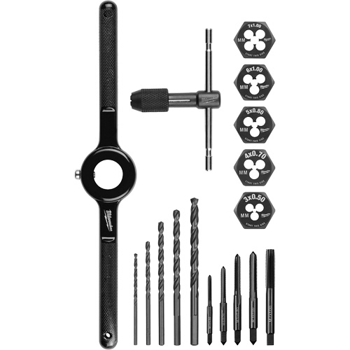 Tap and Die Set, 17 Pieces Equipex