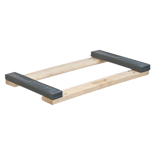 Cadre de socle roulant en bois dur &agrave; bouts avec caoutchouc, Cadre en Bois, 18" la x 24" p x 2,5" h, Capacit&eacute; de 900 lb Equipex