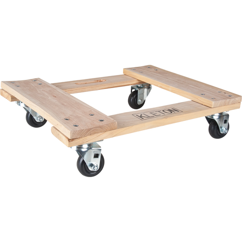 Socle roulant en bois dur, Roues en Polyol&eacute;fine, Capacit&eacute; de 1000 lb, 18" la x 24" p x 7" h Equipex