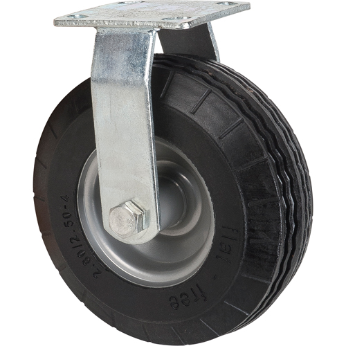 Roulettes anticrevaisons, Fixe, 8" (203,2 mm), Anticrevaison, 275 lb (125 kg) Equipex