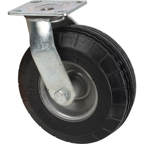 Flat-Free Caster, Swivel, 8" (203.2 mm), Flat-Free, 275 lbs. (125 kg.) Equipex