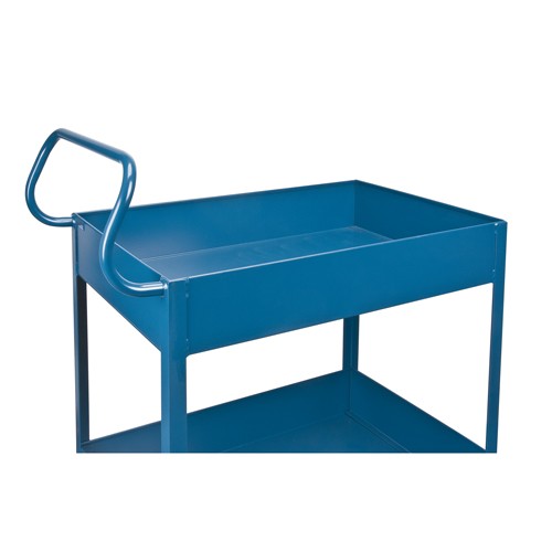 Chariots de service &agrave; bordure profonde, 2 Tiers, 24" la x 47" h x 36" p, Capacit&eacute; 1200 lb Equipex