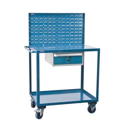 Chariots de service mobiles, 2 Tiers, 24" la x 57" h x 40" p, Capacit&eacute; 1200 lb Equipex
