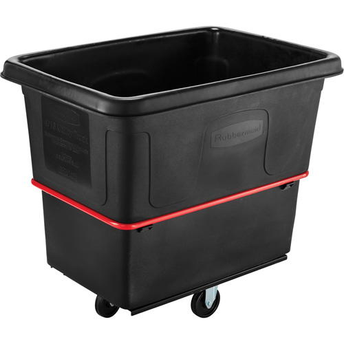 Heavy-Duty Utility Truck, Black Recycled Plastic, 44-3/8" L x 31" W x 38-1/4" H, 16 cu. ft. Volume, 1000 lbs. Capacity Equipex
