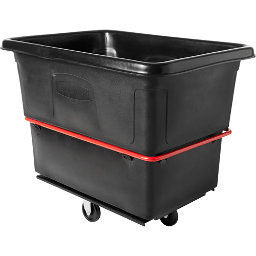 Heavy-Duty Utility Cube Truck, Black Recycled Plastic, 48-1/4" L x 34-1/8" W x 37-7/8" H, 20 cu. ft. Volume, 1200 lbs. Capacity Equipex