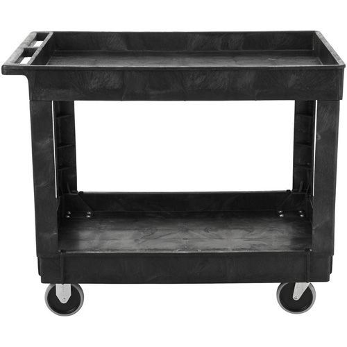 Flat Handle Utility Cart, 2 Tiers, 40" x 32-1/4" x 24", 500 lbs. Capacity Equipex