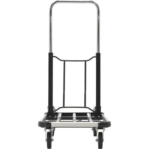 Chariot &agrave; plateforme repliable, Acier inoxydable, 300 lb, 28" lo x 16" la, Hauteur 33-1/2" Equipex