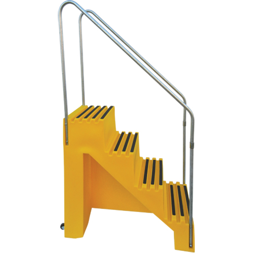 Escabeau industriel, 4 marches, 43" x 22-1/2" x Hauteur 66" Equipex