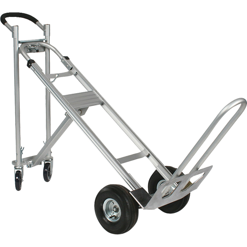 Three-Position Spartan III Convertible Hand Truck, Aluminum, 750 lbs. Capacity Equipex