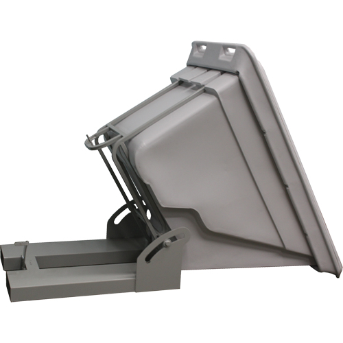 Self Dumping Hopper, Polyethylene, 5/8 cu.yd., Grey Equipex