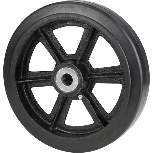 Mold-On Rubber Wheels, 6" (152.4 mm) Dia. x 2" (50.8 mm) W, 500 lbs. (226.796 kg.) Capacity Equipex