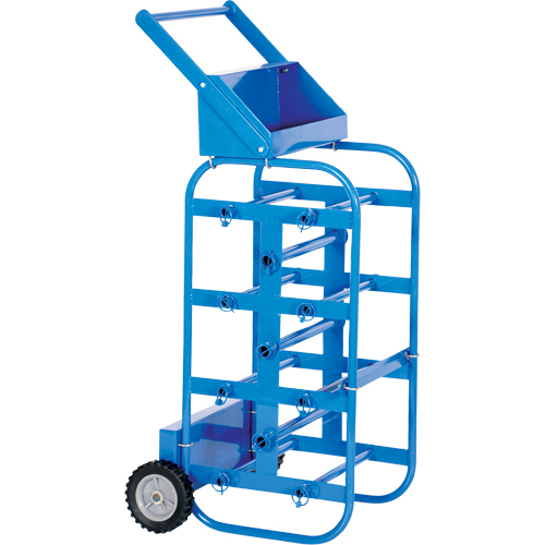 Chariot portatif pour mat&eacute;riaux bobin&eacute;s, Acier, 11 Montants, 19-1/2" la x 43-1/4" h x 17-1/2" p, Capacit&eacute; de 150 lb Equipex