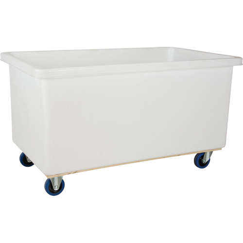 Chariot-caisse &agrave; parois droites, Poly&eacute;thyl&egrave;ne blanc, 51" lo x 33" la x 39" h, Volume 25 pi³, Capacit&eacute; 600 lb Equipex