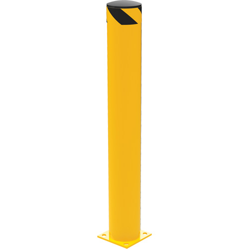 Butoir de s&eacute;curit&eacute;, Acier, 48" h x 6,5" la, Jaune Equipex