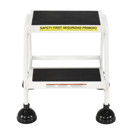 &eacute;chelles Stop-Step, 2 marches, Largeur de la marche 16", Hauteur de la plateforme 18-9/16", Acier Equipex