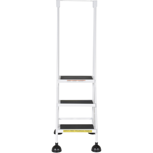 &eacute;chelles Stop-Step, 3 marches, Largeur de la marche 16", Hauteur de la plateforme 28-11/16", Acier Equipex