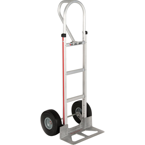 Straight Back Hand Truck, P-Handle Handle, Aluminum, 52" Height, 500 lbs. Capacity Equipex