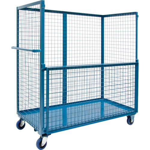 Chariot grillag&eacute; pour transport , Acier, 24" x 55" x 60", Capacit&eacute; 1200 lb Equipex