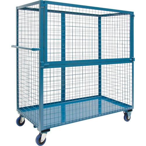 Chariot grillag&eacute; pour transport , Acier, 24" x 55" x 60", Capacit&eacute; 1200 lb Equipex