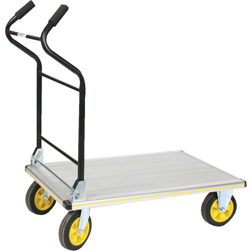Chariot &agrave; plateforme avec poign&eacute;e ergonomique pliante, Aluminium, 660 lb, 35-1/2" lo x 24" la, Hauteur 41" Equipex