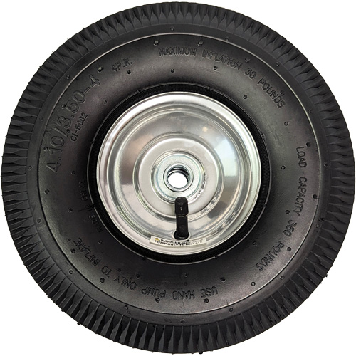 Roue pneumatique de rechange pour diable, 10" (254 mm), Capacit&eacute; de 350 lb Equipex