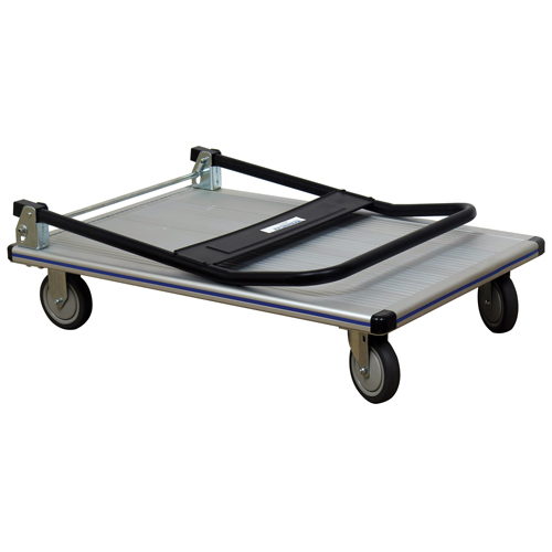Chariot &agrave; plateforme avec poign&eacute;e pliante, Aluminium, 550 lb, 35-1/2" lo x 24" la, Hauteur 35-1/2" Equipex