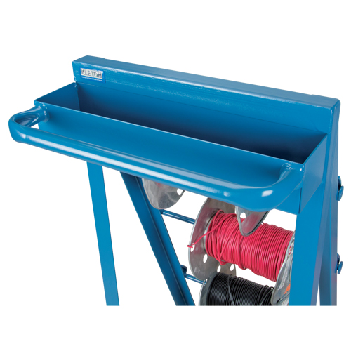 Chariot portatif pour mat&eacute;riaux bobin&eacute;s, Acier, 4 Montants, 24-1/2" la x 49" h x 23" p, Capacit&eacute; de 400 lb Equipex