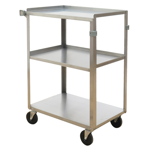 Shelf Carts, 3 Tiers, 15-3/4" W x 32" H x 24" D, 500 lbs. Capacity Equipex