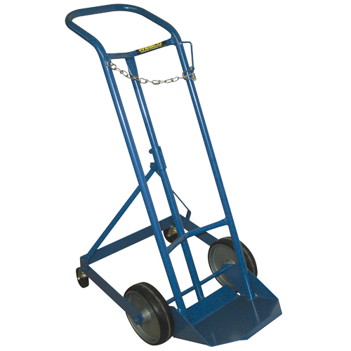 Chariot professionnel CC-1 pour bouteille de gaz, Roues Caoutchouc moul&eacute;, Base de 9" la x 7-1/4" lo, 250 lb Equipex