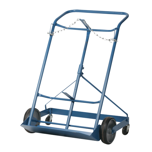 Chariot professionnel CC-2 pour deux bouteilles de gaz, Roues Caoutchouc moul&eacute;, Base de 16-7/8" la x 7-1/4" lo, 500 lb Equipex