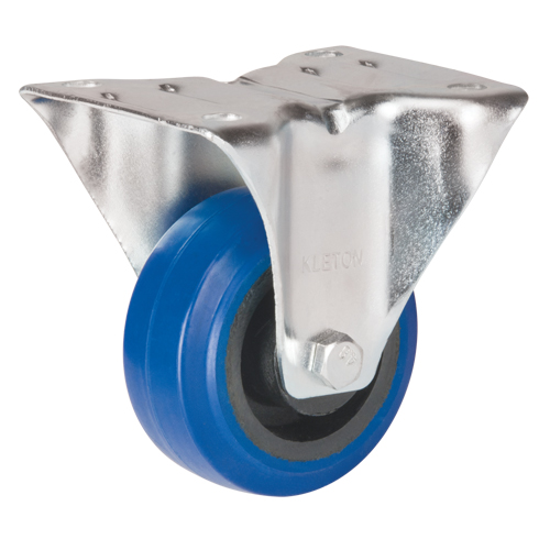 Blue Caster, Rigid, 3" (76 mm), Rubber, 285 lbs. (129 kg.) Equipex