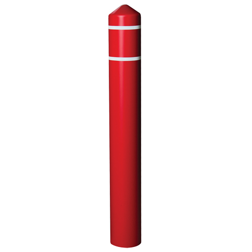 Enveloppe lisse pour butoir avec bandes r&eacute;fl&eacute;chissantes, 6" dia. x 56" l, Rouge Equipex