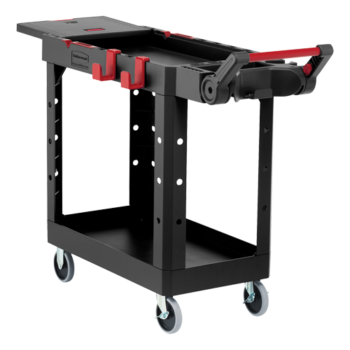 Heavy-Duty Adaptable Utility Cart, 2 Tiers, 17-3/4" x 36" x 46-1/5", 500 lbs. Capacity Equipex