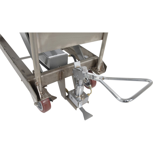 Manual Hydraulic Scissor Lift Table, 47" L x 24" W, Partial Stainless Steel, 2000 lbs. Capacity Equipex