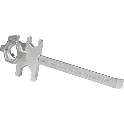 Cl&eacute; pour baril, Ouverture de 3/4"/2", Poign&eacute;e 9-1/2", Acier inoxydable Equipex